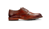 BARKER Magnum Shoes - Mens Derby Brogues - Tan Dip Dyed - side view