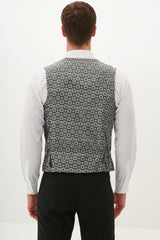 50% OFF - MARC DARCY Dalton Single Breasted Waistcoat - Black Diamond - Size: UK 40 Regular