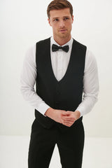 50% OFF - MARC DARCY Dalton Single Breasted Waistcoat - Black Diamond - Size: UK 40 Regular