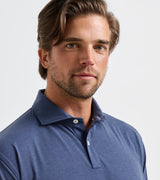 Peter Millar ETC Performance Jersey Polo in Bali Blue - collar detail