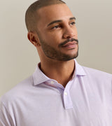 Peter Millar ETC Performance Jersey Polo in Garden Violet - collar detail