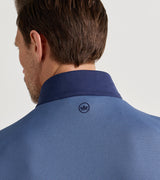 Peter Millar Vail Gilet in Bali Blue - rear collar detail