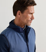 Peter Millar Vail Gilet in Bali Blue - front detail