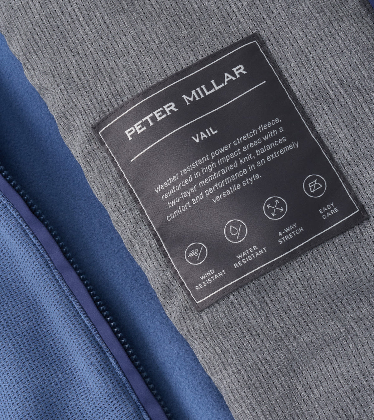 Peter Millar Vail Gilet in Bali Blue - interior label detail
