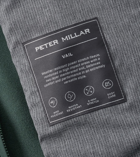 Peter Millar Vail Gilet in Pine Brook - interior label detail
