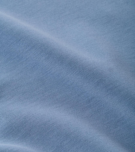 Peter Millar Soft Suede Performance Quarter-Zip in Windy Blue - lifestyle view