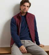 Peter Millar Essex Quilted Gilet in Bordeaux - front model view
