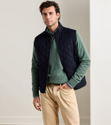 Peter Millar 25th Anniversary Cashmere Essex Gilet in Navy - front model view