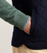 Peter Millar 25th Anniversary Cashmere Essex Gilet in Navy - side model view