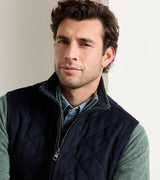 Peter Millar 25th Anniversary Cashmere Essex Gilet in Navy - detail view