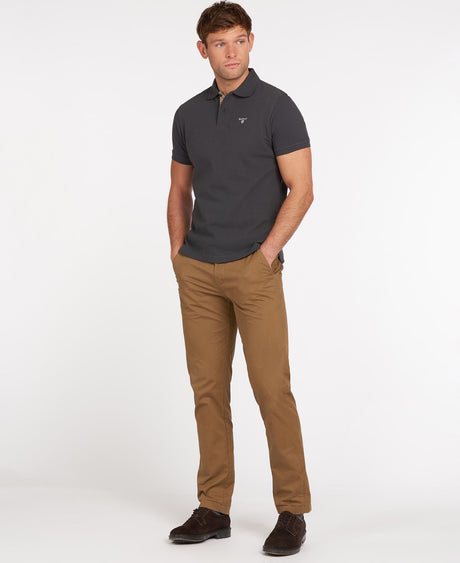 BARBOUR Tartan Pique Polo Shirt - Men's - Navy/Dress Barbour