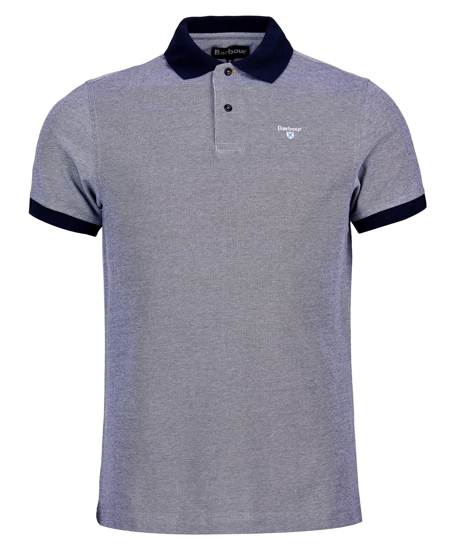 BARBOUR Sports Polo Mix Shirt - Men's - Midnight