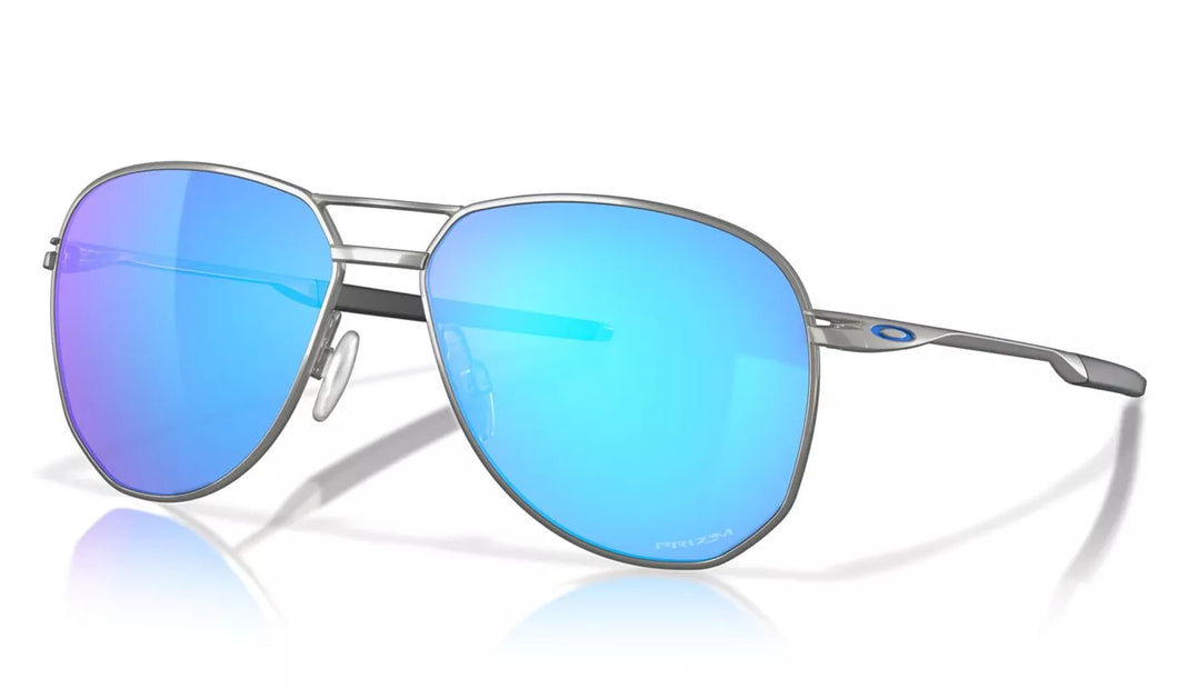 20% OFF - OAKLEY Contrail Sunglasses - Satin Chrome - Prizm Sapphire Lens
