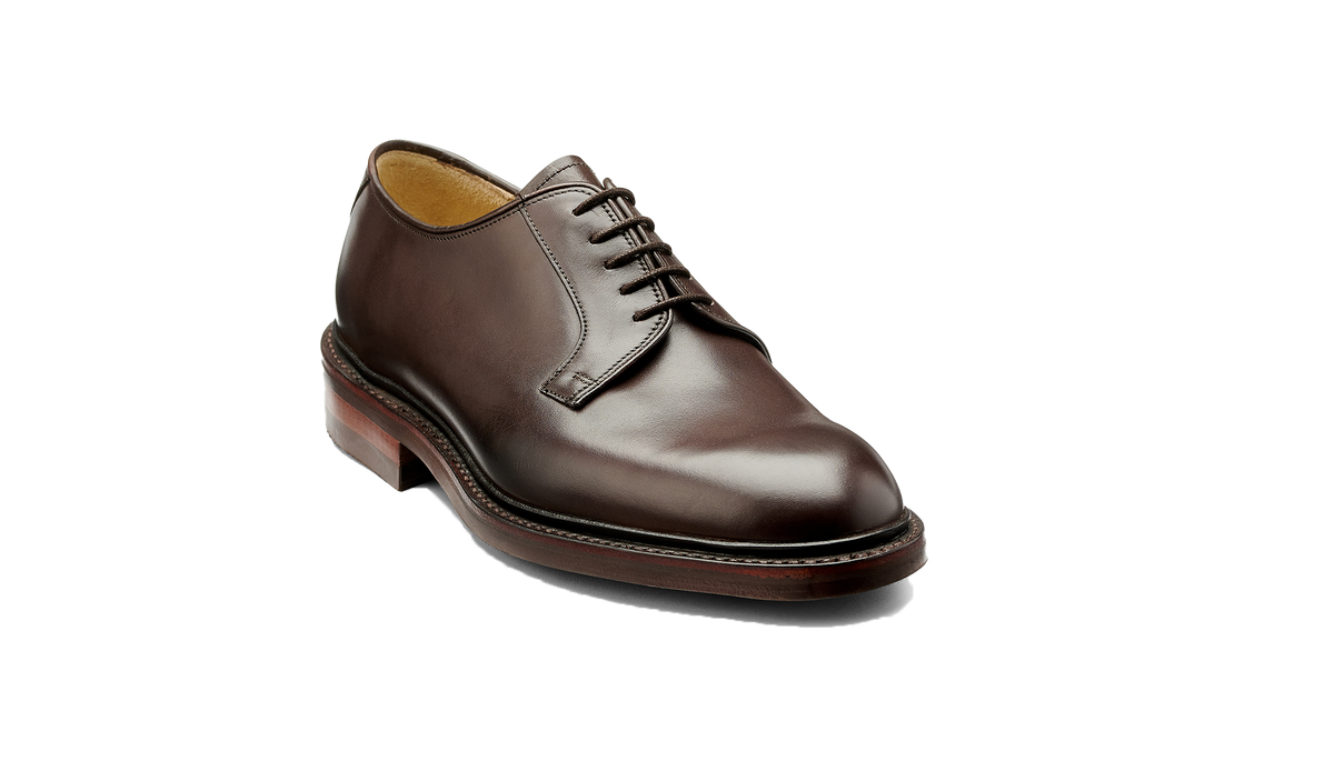 BARKER Penrith Shoes - Mens Derby - Dark Ebano Calf - front view