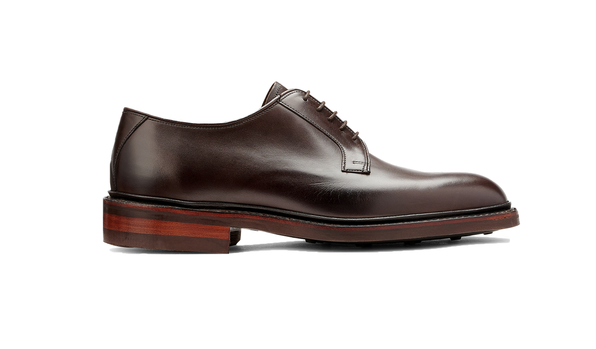 BARKER Penrith Shoes - Mens Derby - Dark Ebano Calf - side view