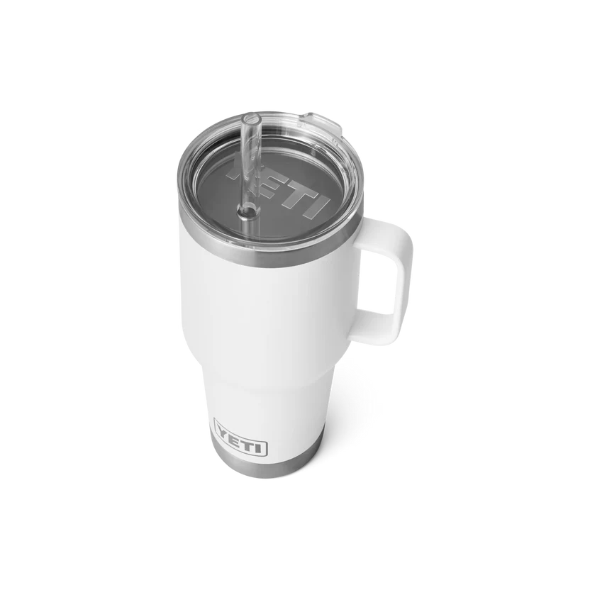 YETI Rambler 35 OZ (994ml) Straw Mug With Straw Lid - White