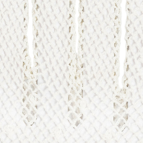 Women's cotton crochet gloves in ecru - close up on the fingers