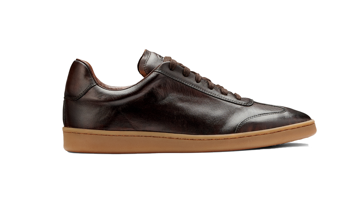 BARKER Wyatt Sneakers - Mens - Chestnut Dip Dyed - side view