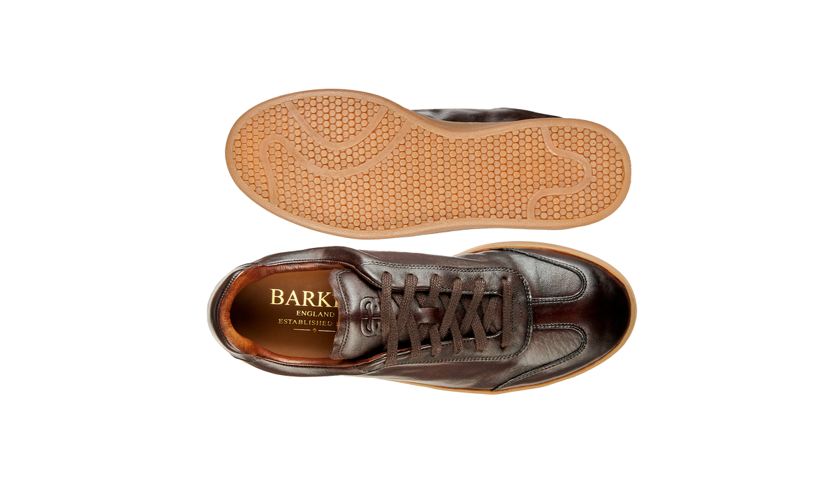 BARKER Wyatt Sneakers - Mens - Chestnut Dip Dyed - sole view