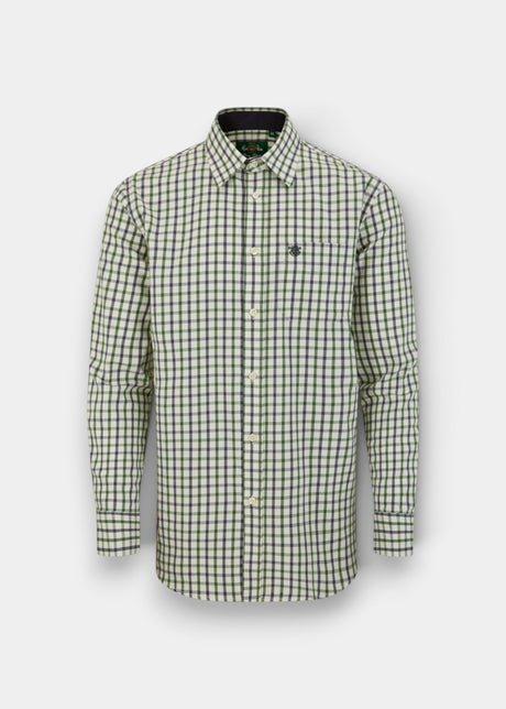 ALAN PAINE Aylesbury Mens Country Check Shirt - Blue & Green