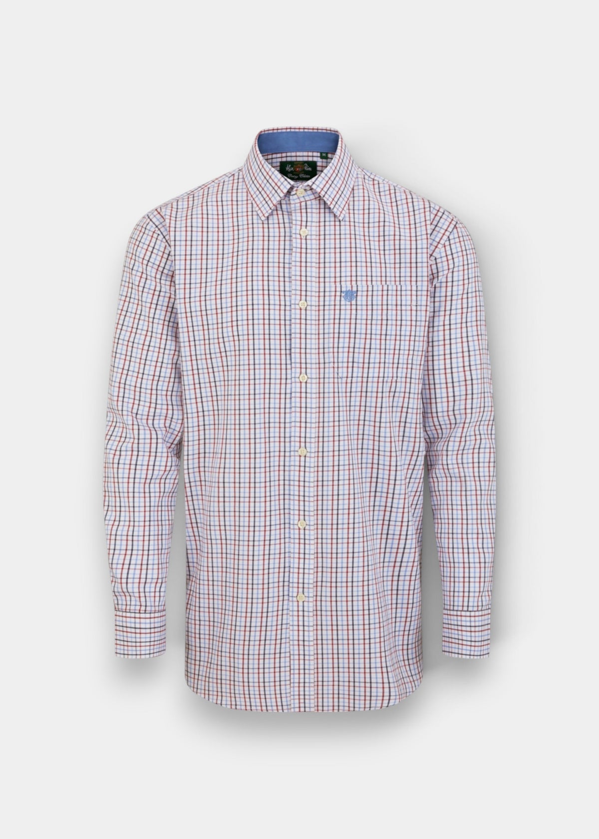 ALAN PAINE Aylesbury Mens Country Check Shirt - Blue & Red