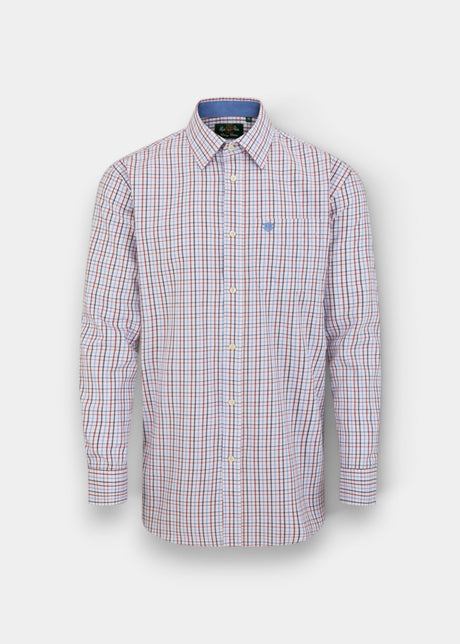 ALAN PAINE Aylesbury Mens Country Check Shirt - Blue & Red