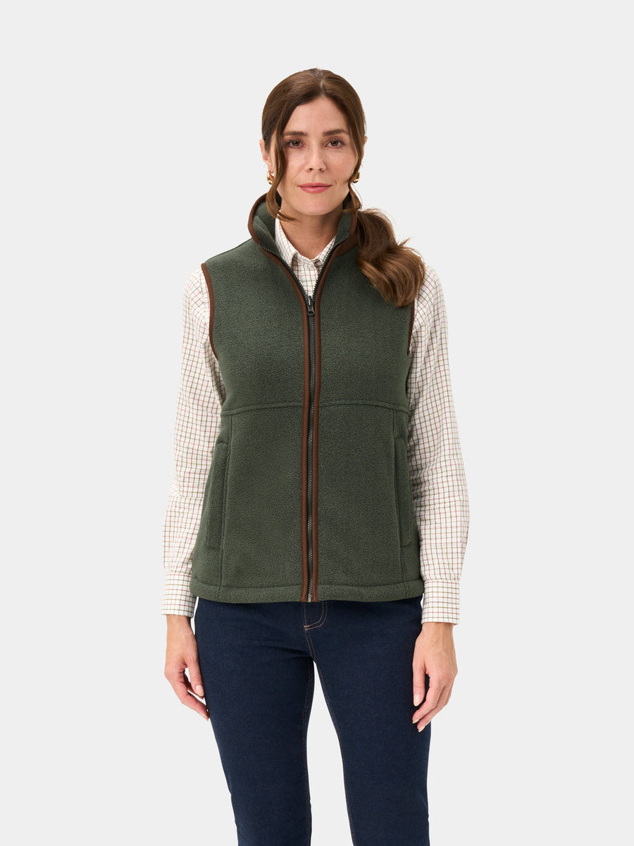 ALAN PAINE Aylsham Ladies Fleece Gilet - Cedar Green