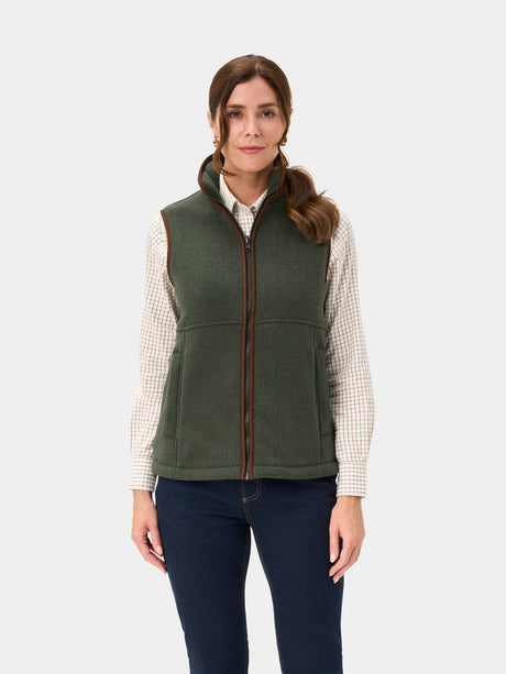 ALAN PAINE Aylsham Ladies Fleece Gilet - Cedar Green