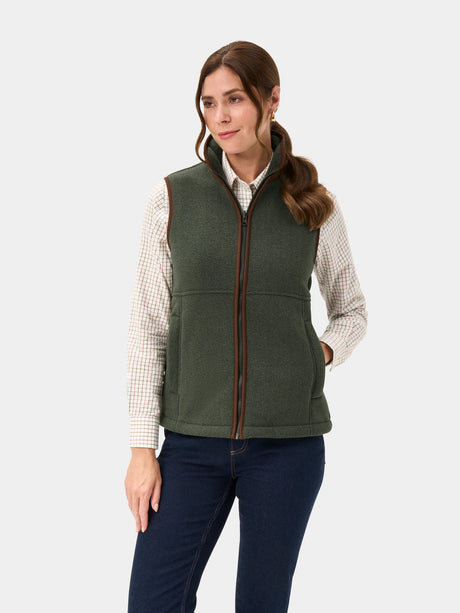 ALAN PAINE Aylsham Ladies Fleece Gilet - Cedar Green