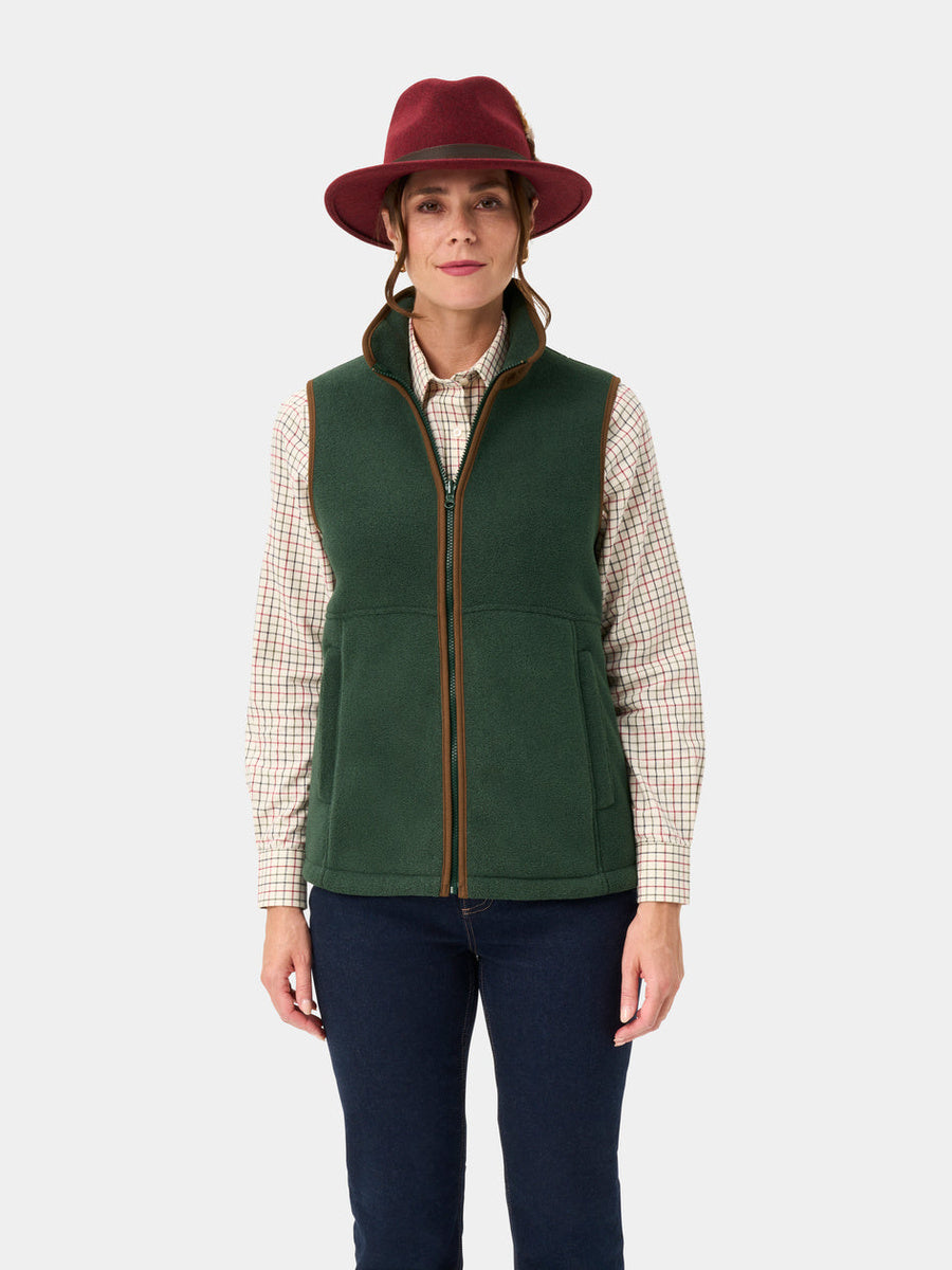 ALAN PAINE Aylsham Ladies Fleece Gilet - Evergreen