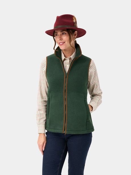 ALAN PAINE Aylsham Ladies Fleece Gilet - Evergreen
