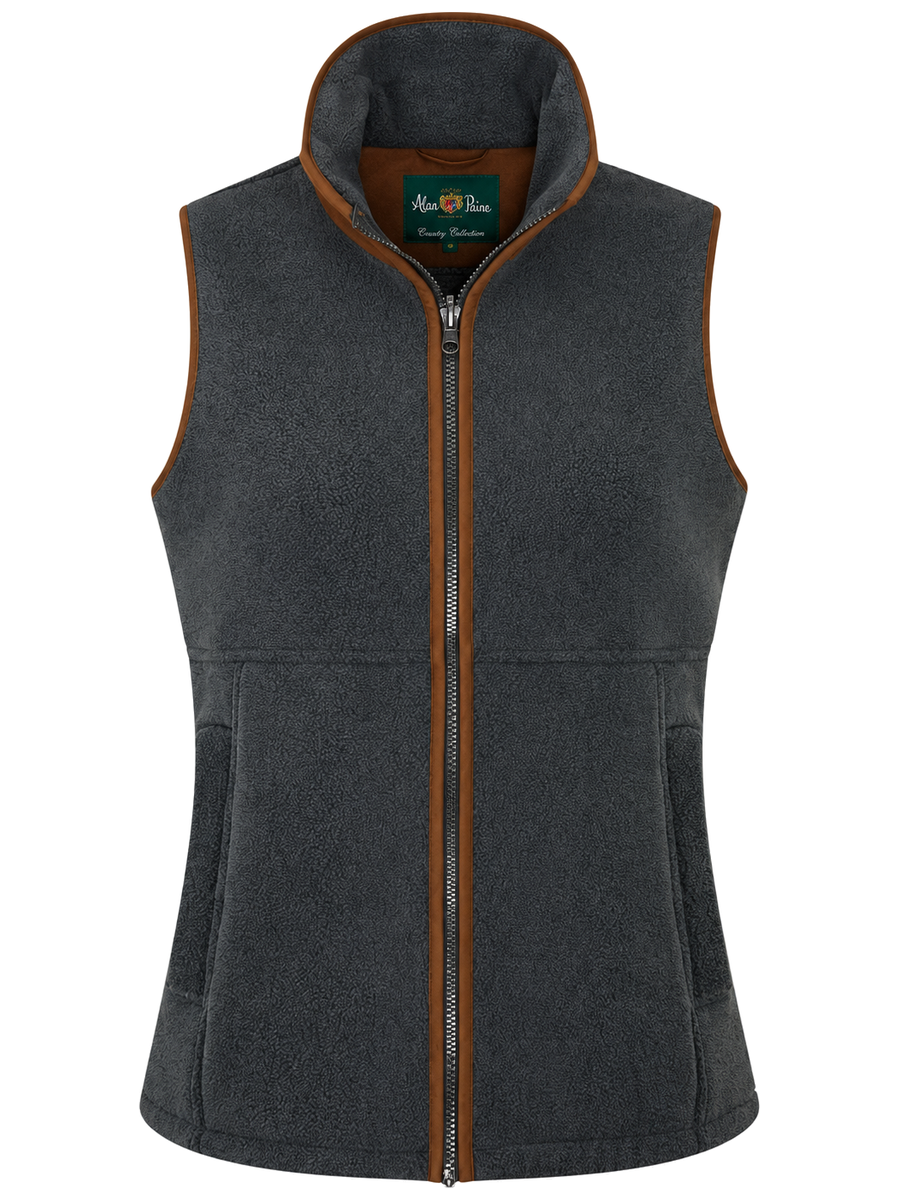 ALAN PAINE Aylsham Ladies Fleece Gilet - Gunmetal