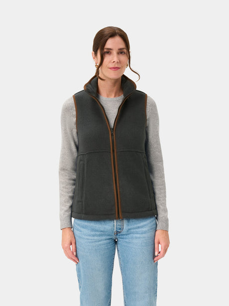 ALAN PAINE Aylsham Ladies Fleece Gilet - Gunmetal