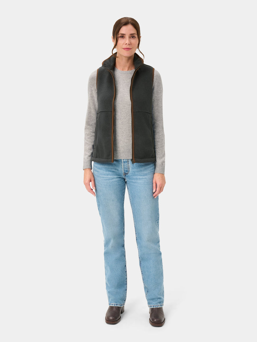 ALAN PAINE Aylsham Ladies Fleece Gilet - Gunmetal