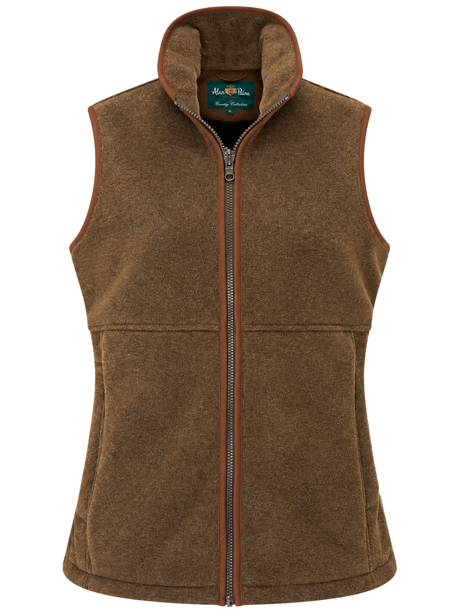 ALAN PAINE Aylsham Ladies Fleece Gilet - Pecan