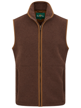 ALAN PAINE Aylsham Mens Fleece Gilet - Bark