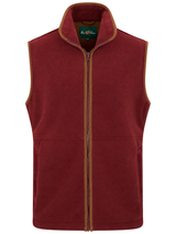ALAN PAINE Aylsham Mens Fleece Gilet - Bordeaux