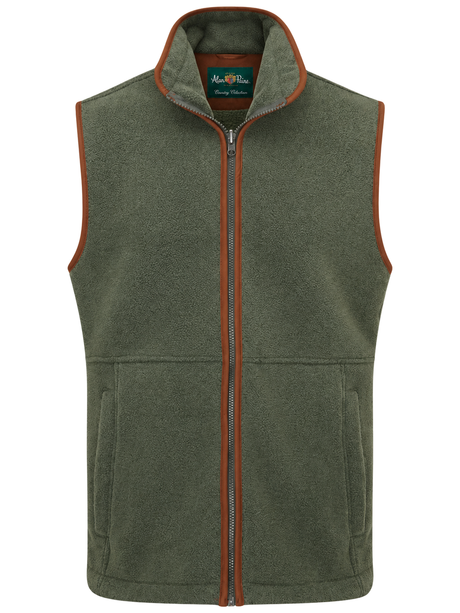 ALAN PAINE Aylsham Mens Fleece Gilet - Cedar Green