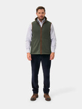 ALAN PAINE Aylsham Mens Fleece Gilet - Cedar Green