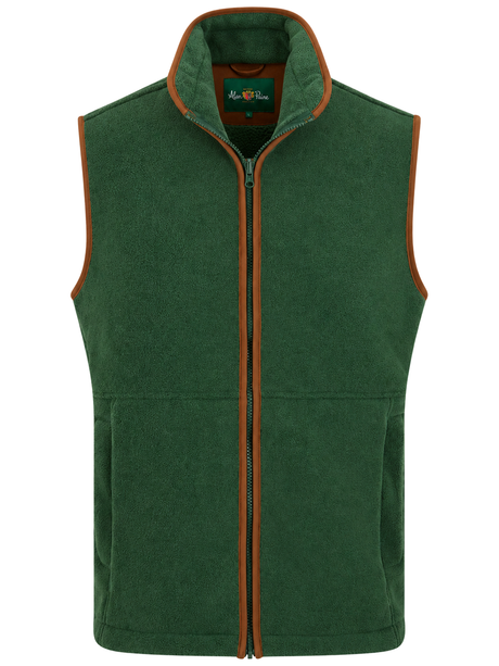 ALAN PAINE Aylsham Mens Fleece Gilet - Evergreen