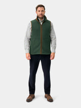 ALAN PAINE Aylsham Mens Fleece Gilet - Evergreen