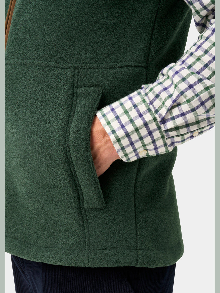 ALAN PAINE Aylsham Mens Fleece Gilet - Evergreen