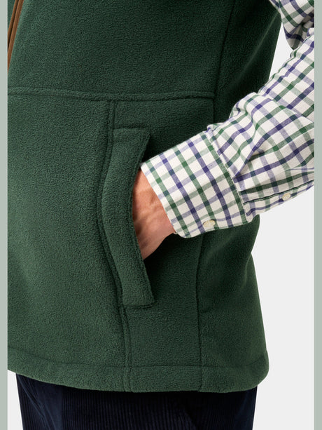 ALAN PAINE Aylsham Mens Fleece Gilet - Evergreen