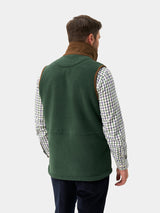 ALAN PAINE Aylsham Mens Fleece Gilet - Evergreen