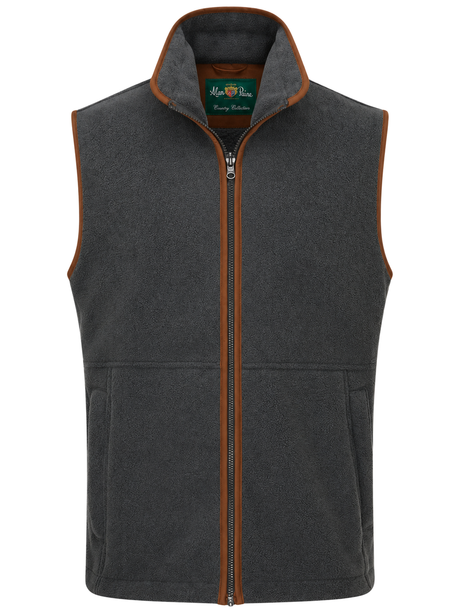 ALAN PAINE Aylsham Mens Fleece Gilet - Gunmetal