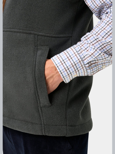 ALAN PAINE Aylsham Mens Fleece Gilet - Gunmetal