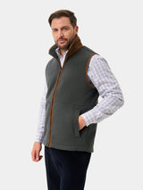 ALAN PAINE Aylsham Mens Fleece Gilet - Gunmetal
