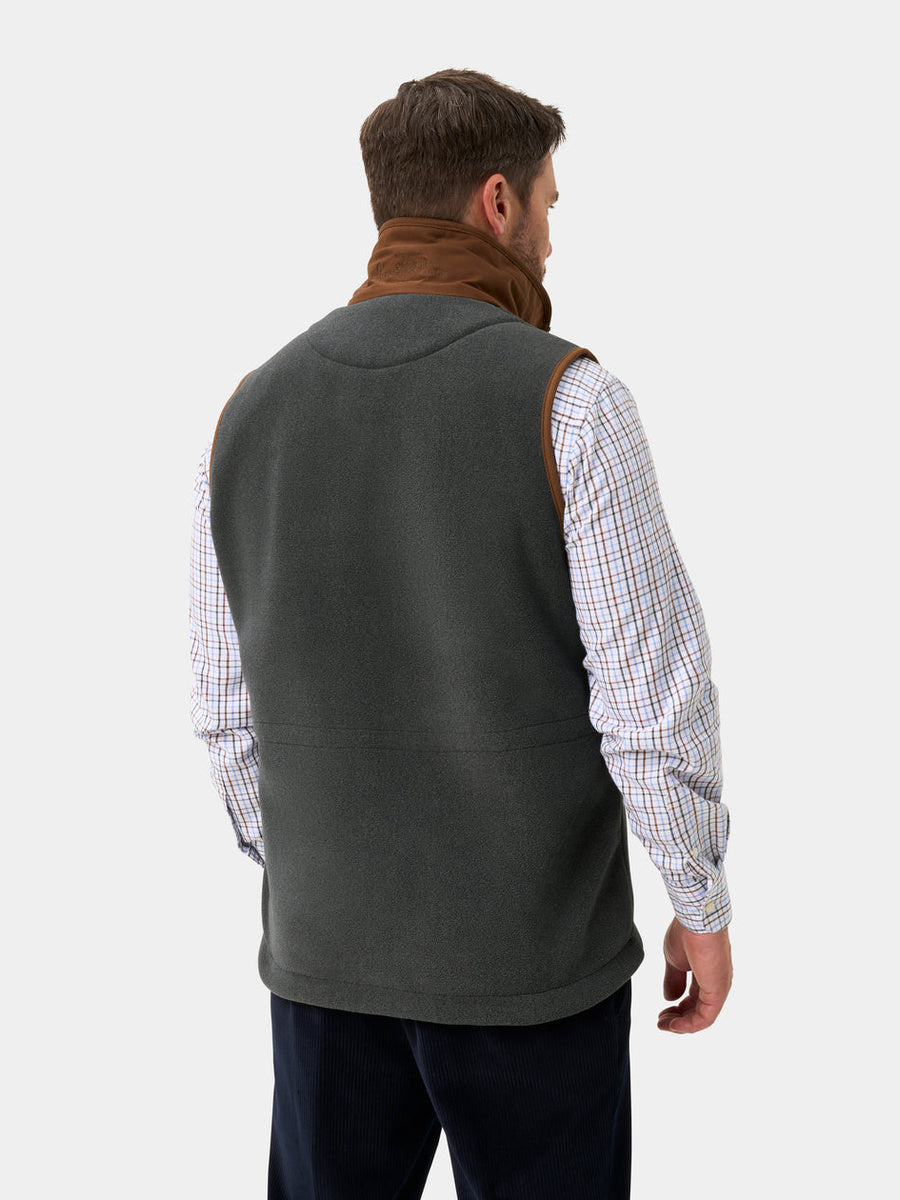 ALAN PAINE Aylsham Mens Fleece Gilet - Gunmetal