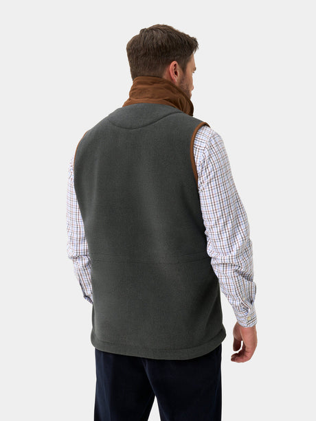 ALAN PAINE Aylsham Mens Fleece Gilet - Gunmetal