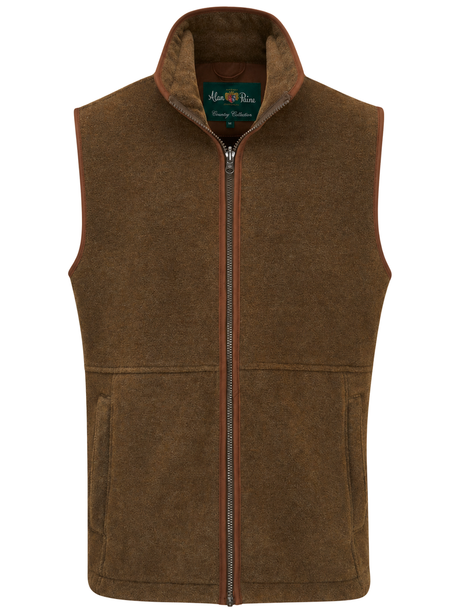 ALAN PAINE Aylsham Mens Fleece Gilet - Pecan